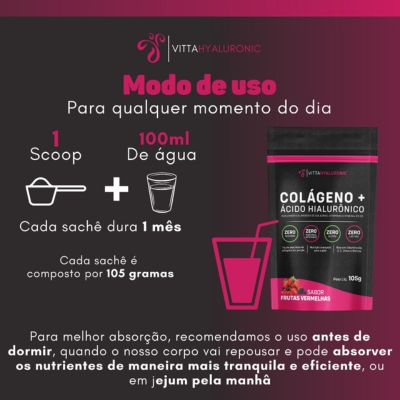 Como usar o Vitta Hyaluronic e tomar da melhor forma.
